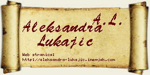 Aleksandra Lukajić vizit kartica